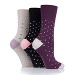 Lade das Bild in den Galerie-Viewer, 3 Paar Damen Baumwollsocken - Ritz Schwarz/Grau/Pflaume

