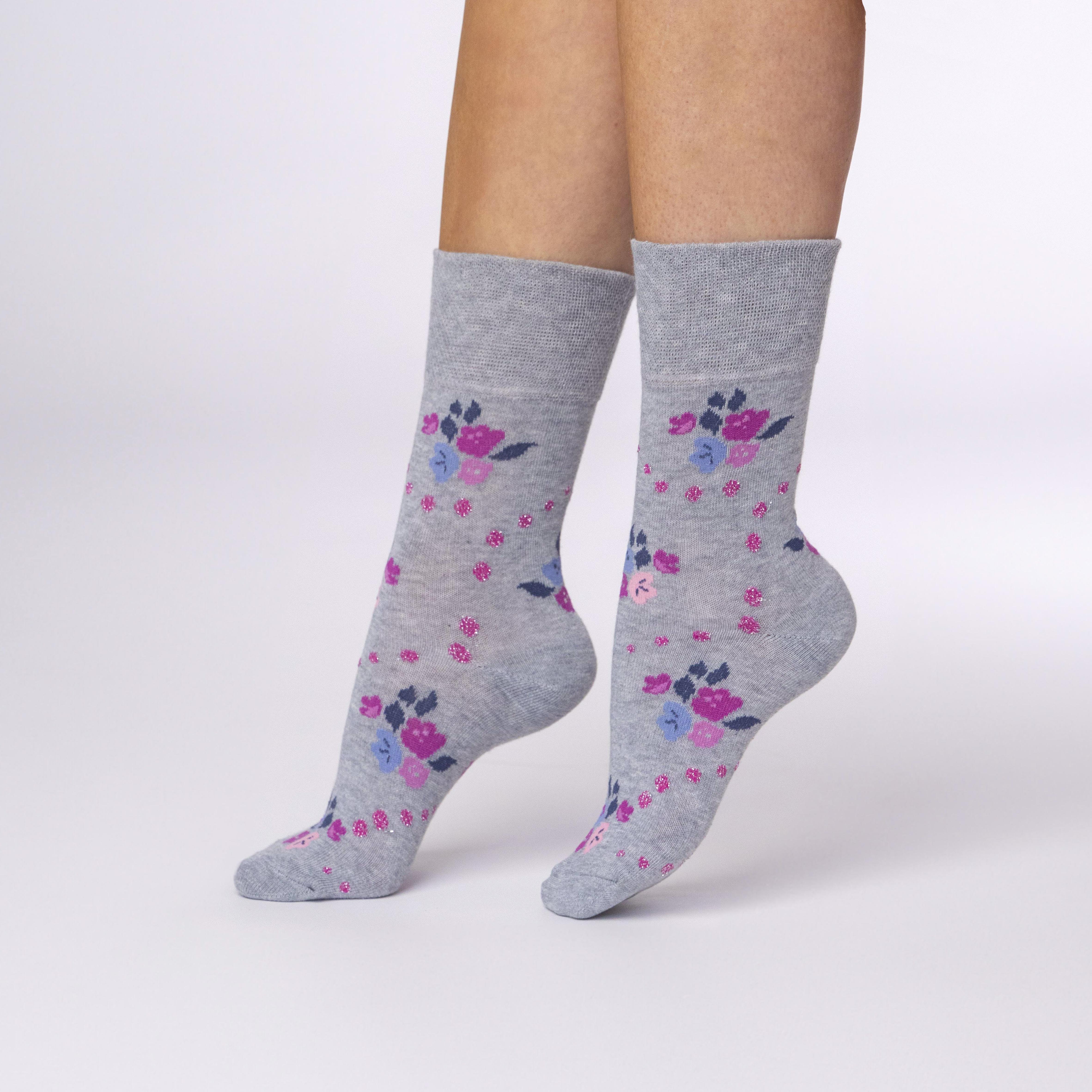 3 Pairs Ladies Cotton Socks - Collector Neutral