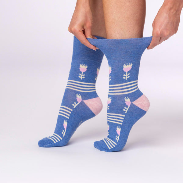 3 Pairs Ladies Cotton Socks - Retro Charm