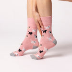 Lade das Bild in den Galerie-Viewer, 3 Paar Fun Feet Baumwollsocken für Damen – Haustiere

