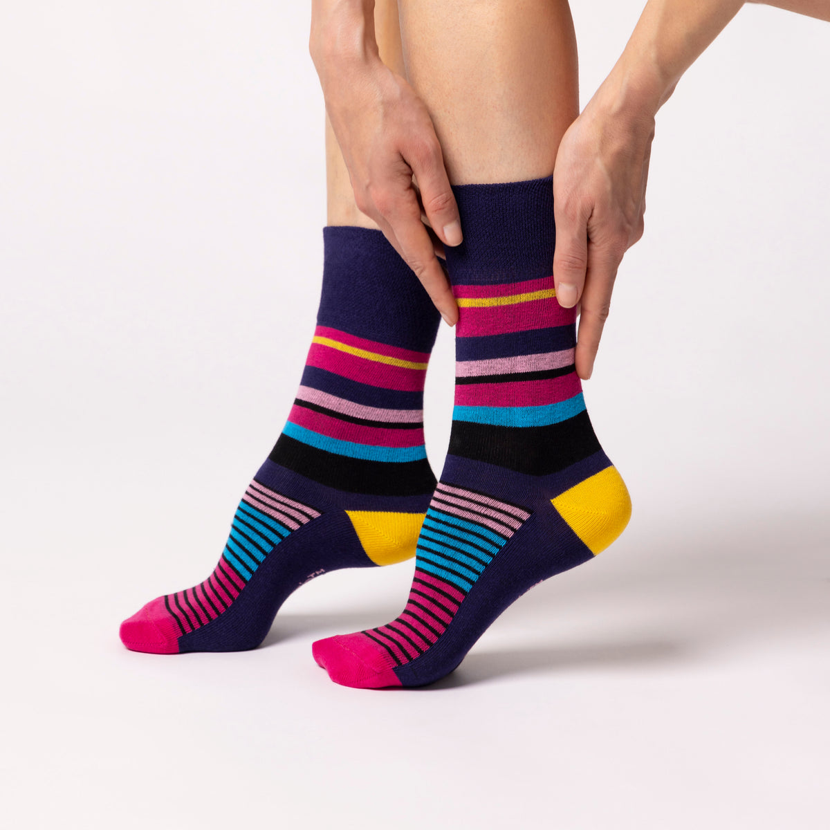 3 Paar Damen-Baumwollsocken mit Farbverlauf – Hyper Colour