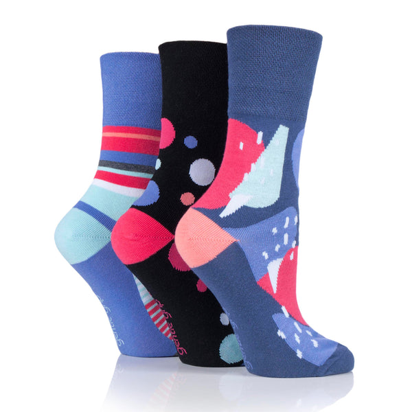 3 Paar Damen-Baumwollsocken mit Farbspritzern – Colour Pop