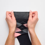 Lade das Bild in den Galerie-Viewer, 3 Paar Damen-Baumwollsocken mit Highlands-Argyle-Muster - Schwarz
