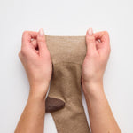 Lade das Bild in den Galerie-Viewer, 3 Paar Seclude-Socken mit kontrastierendem Absatz für Damen – Braun
