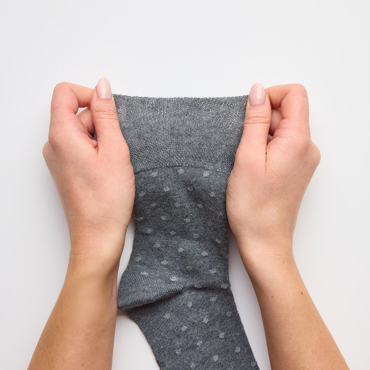 3 Paar Damen-Baumwollsocken mit digitalen Punkten – Anthrazit/Grau