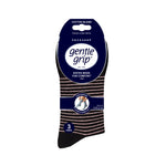 Load image into Gallery viewer, 3 Pairs Ladies Varsity Stripe Cotton Socks - Black
