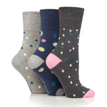 Lade das Bild in den Galerie-Viewer, 3 Paar Damen Baumwollsocken - gesprenkelt
