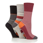 Load image into Gallery viewer, 3 Pairs Ladies Cotton Socks - Sedimentary Stripe
