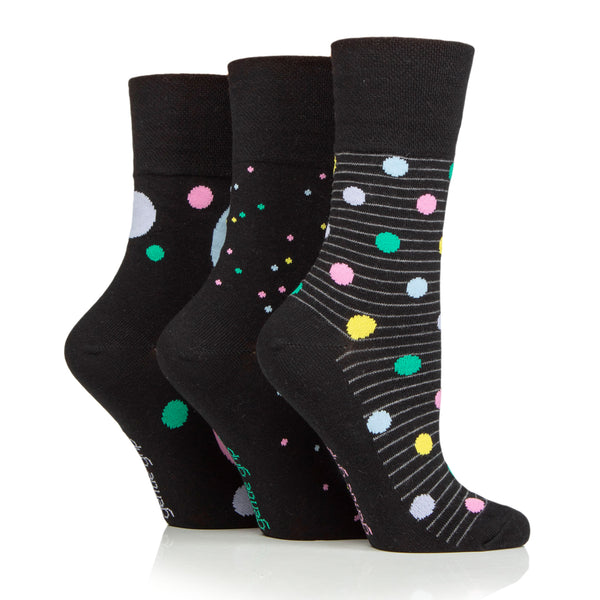 3 Paar Damen-Baumwollsocken mit Farbverlauf – Pastel Shower