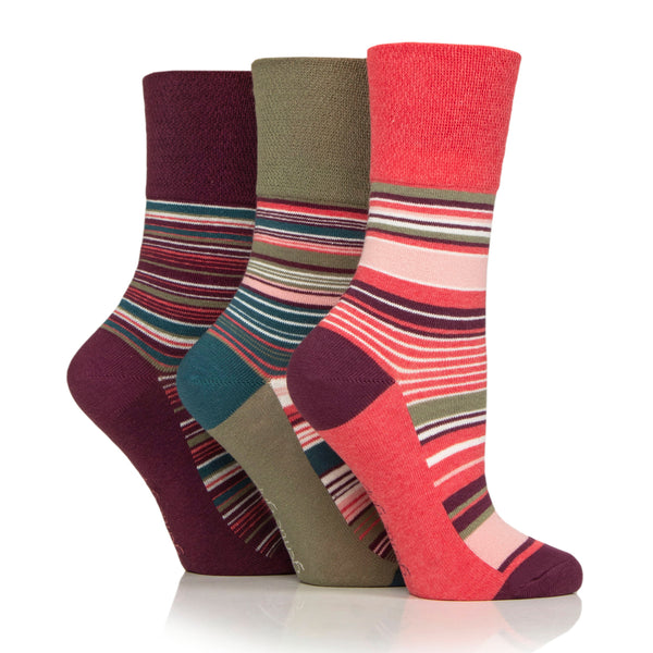 3 Paar Damen-Baumwollsocken – Wilderness Stripe