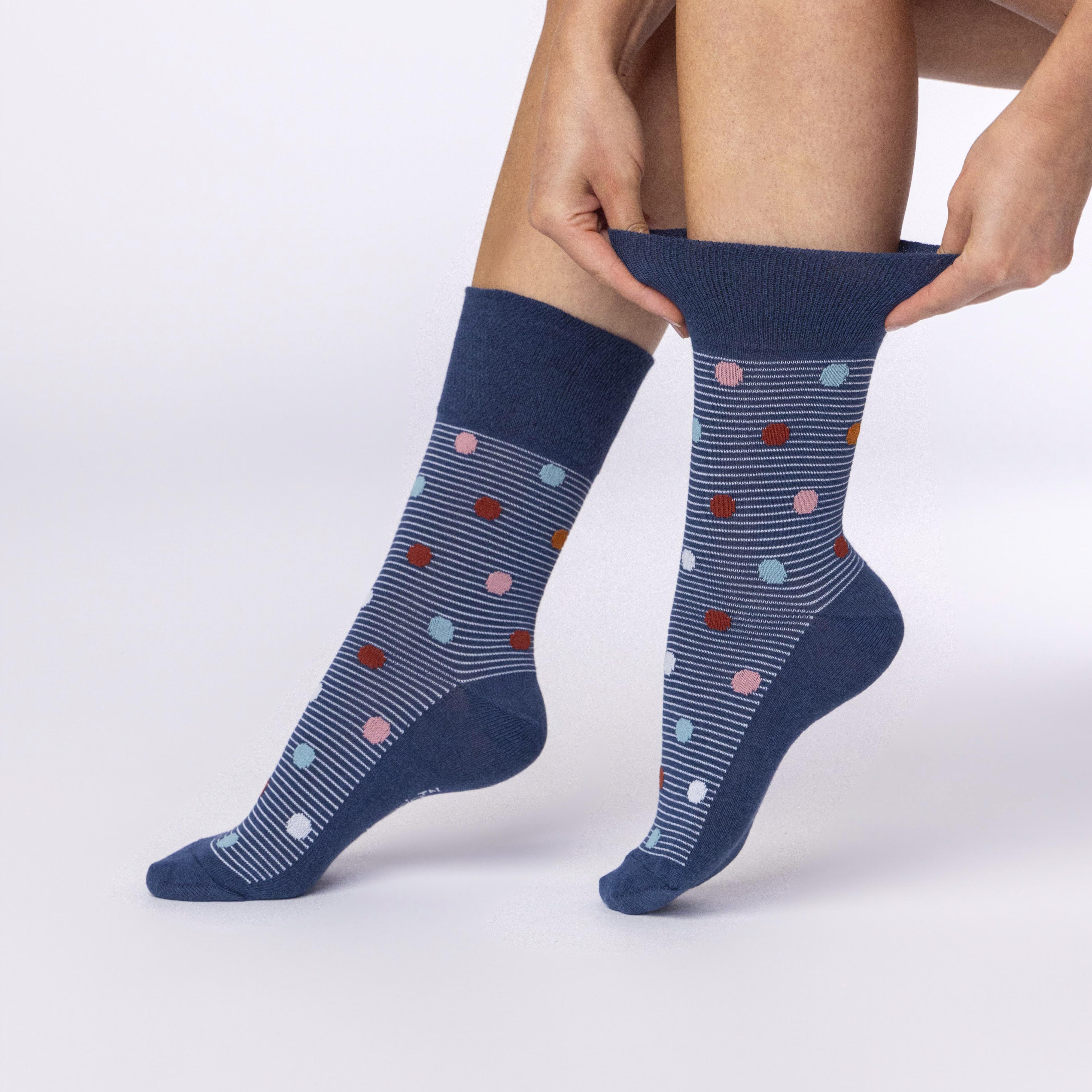 3 Paar Damen-Baumwollsocken – Heritage Spot/Stripe