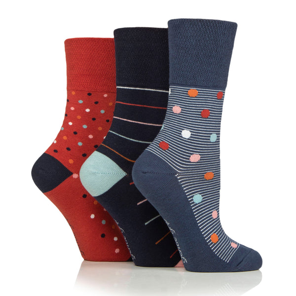 3 Paar Damen-Baumwollsocken – Heritage Spot/Stripe
