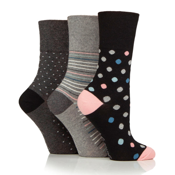 3 Paar Damen-Baumwollsocken – Assertive Graphic