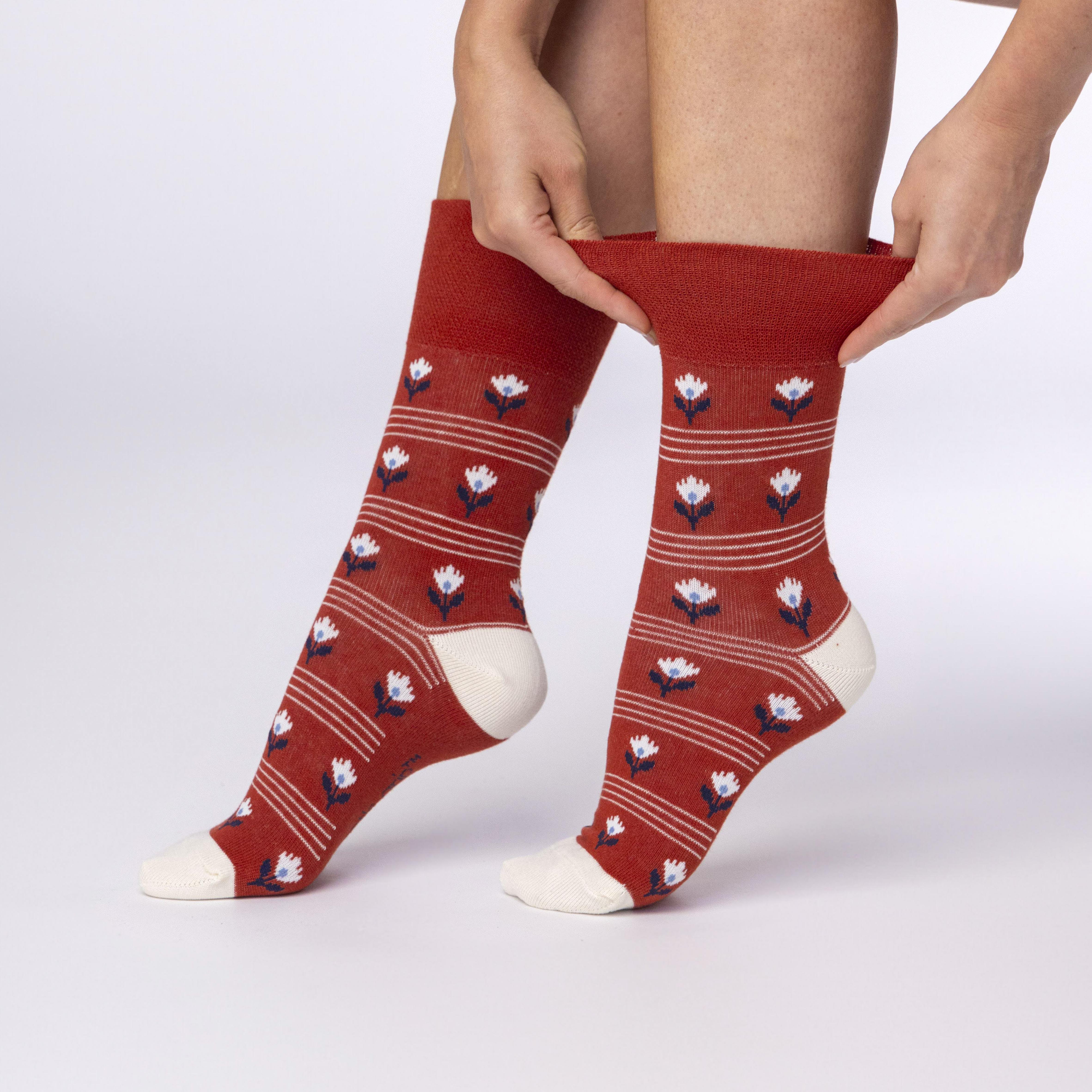 3 Pairs Ladies Cotton Socks - Tropical Folklore