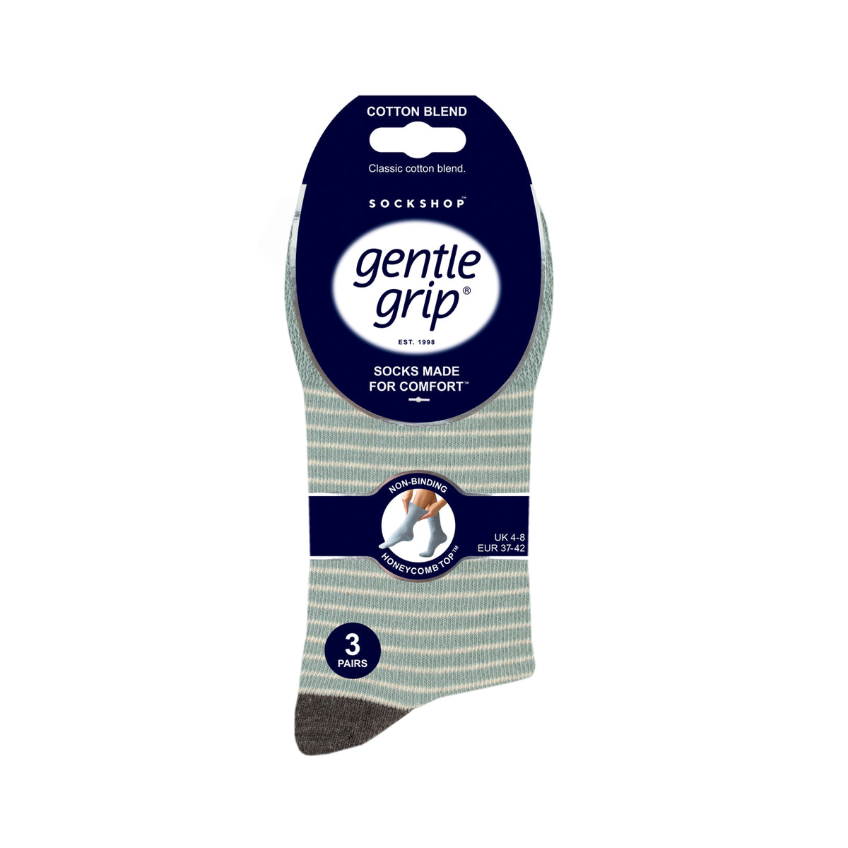 3 Paar Damen-Baumwollsocken – Reverie Stripe