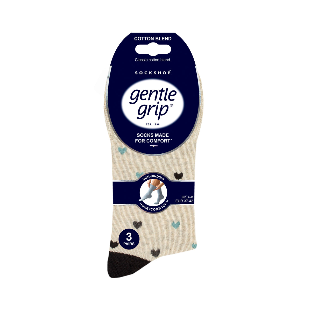 3 Paar Damen Baumwollsocken - Mikromuster