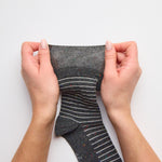 Load image into Gallery viewer, 3 Pairs Ladies Cotton Socks - Nepp Charcoal

