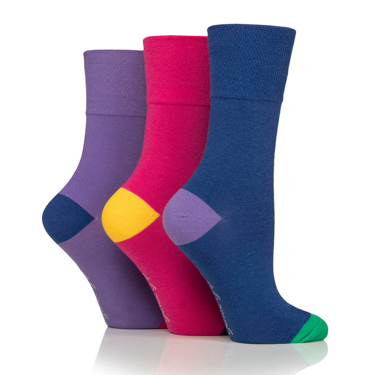 3 Paar Damen-Baumwollsocken mit Farbspritzern – Colour Pop