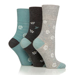 Load image into Gallery viewer, 3 Pairs Ladies Cotton Socks - Daisy
