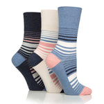 Lade das Bild in den Galerie-Viewer, 3 Pairs Ladies Cotton Socks - Gradient Stripe
