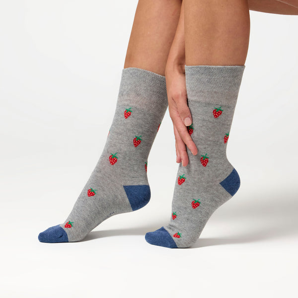 3 Pairs Ladies Cotton Socks - Fruit