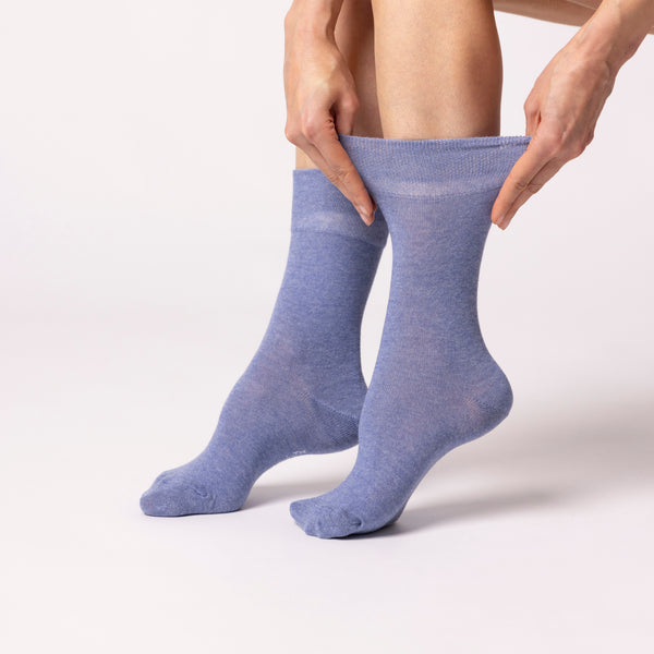 3 Paar schlichte Damen-Baumwollsocken - Eva Denim