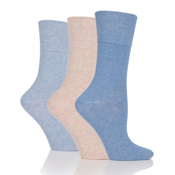 3 Paar schlichte Damen-Baumwollsocken - Eva Denim