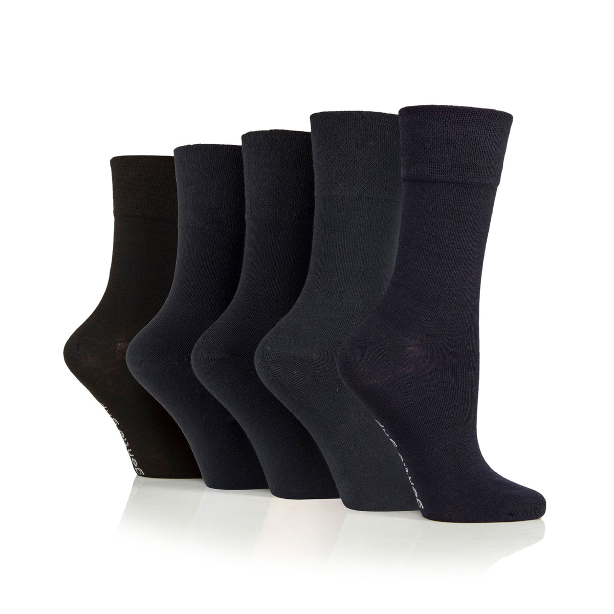 5 Pairs Ladies Dry Comfort Socks - Black