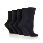 Load image into Gallery viewer, 5 Pairs Ladies Dry Comfort Socks - Black

