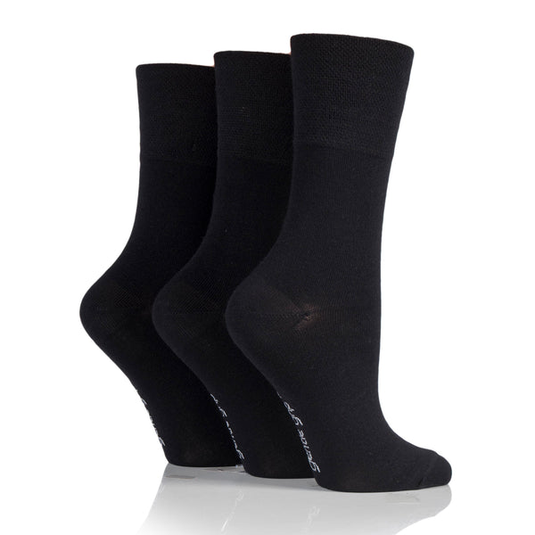 3 Paar Damen Bambussocken - Schwarz