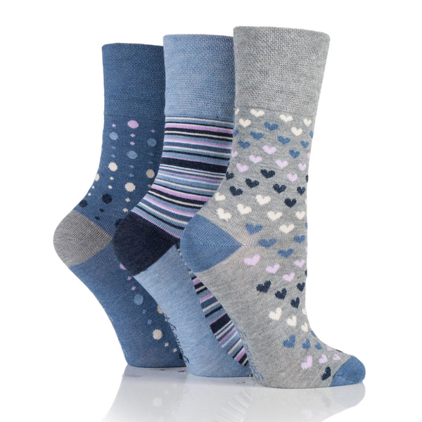 3 Paar Damen Bambussocken - Denim