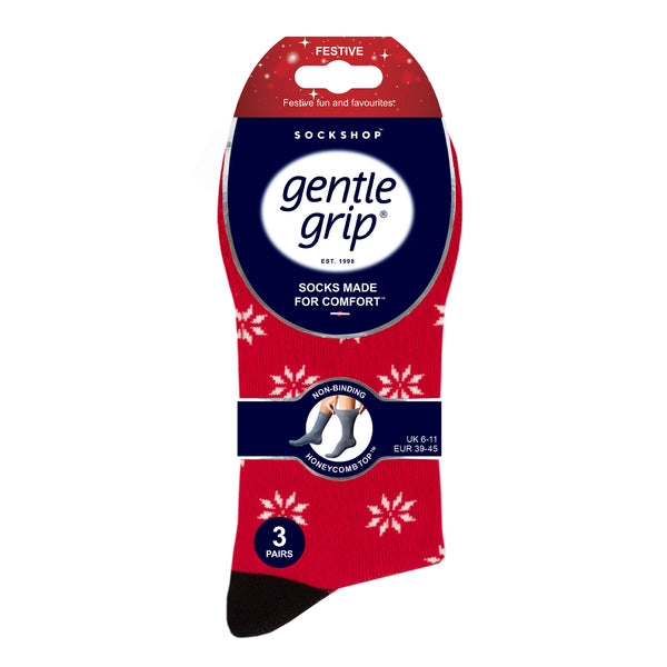 3 Paar Fun Feet Weihnachtssocken für Herren – Festliche Symbole