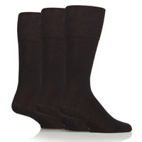 3 Pairs Men's Knee High Cotton Socks - Black