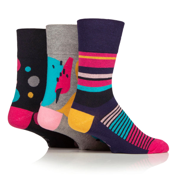 3 Paar Herrensocken aus Baumwolle mit Farbverlauf – leuchtend