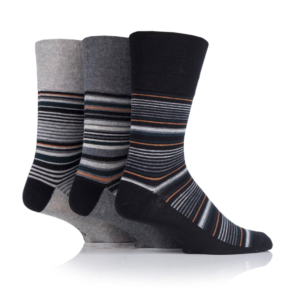 3 Paar Bigfoot-Baumwollsocken für Herren – Deco Noir