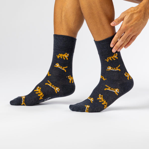 3 Pairs Men's Fun Feet Cotton Socks - Born Free