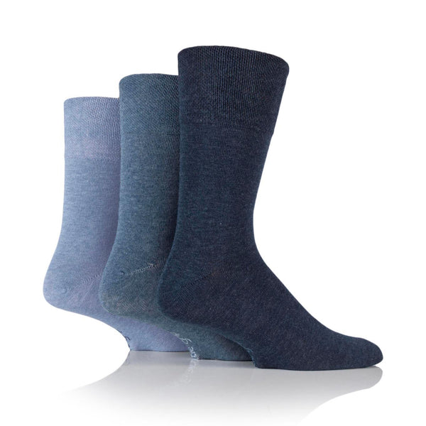 3 Paar Bigfoot-Baumwollsocken für Herren - Blau Mix
