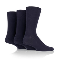 3 Paar Herrensocken aus schlichter Baumwolle - Marineblau