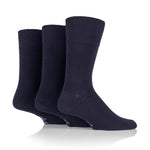 Lade das Bild in den Galerie-Viewer, 3 Paar Herrensocken aus schlichter Baumwolle - Marineblau
