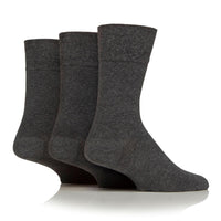 3 Paar Herrensocken aus schlichter Baumwolle - Anthrazit