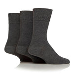 Lade das Bild in den Galerie-Viewer, 3 Paar Herrensocken aus schlichter Baumwolle - Anthrazit
