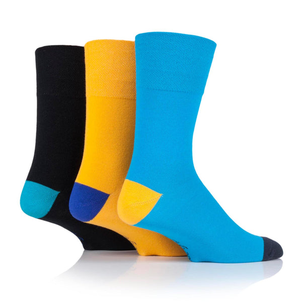 3 Paar Herrensocken aus Baumwolle in Colourburst-Optik – Moderner Farbton