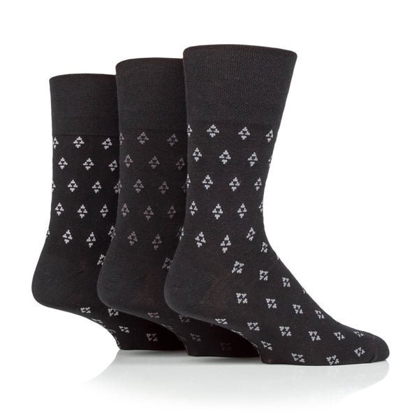 3 Paar Herren Twilight Baumwollsocken - Schwarz
