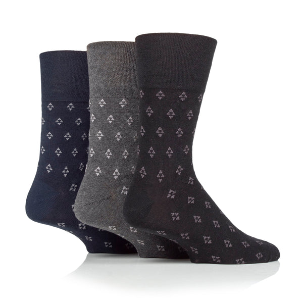 3 Paar Herrensocken „Twilight“ aus Baumwolle – Schwarz/Marineblau/Anthrazit