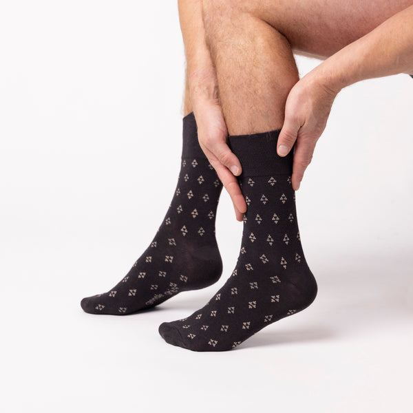3 Paar Herren Twilight Baumwollsocken - Braun/Natur