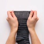 Lade das Bild in den Galerie-Viewer, 3 Paar Herrensocken Litha mit verschiedenen Streifen aus Baumwolle - Schwarz-Mix
