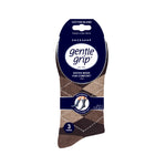 Load image into Gallery viewer, 3 Pairs Men&#39;s Argyle Cotton Socks - Leven Brown/Natural
