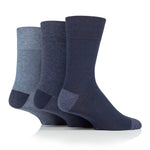 Load image into Gallery viewer, 3 Pairs Men&#39;s Apex Cotton Socks - Navy
