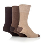 Load image into Gallery viewer, 3 Pairs Men&#39;s Apex Cotton Socks - Brown
