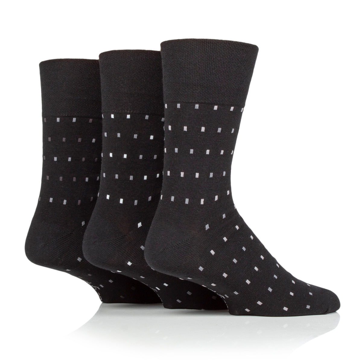 3 Paar Concerto Baumwollsocken für Herren - Schwarz
